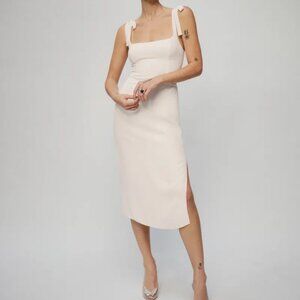 Reformation Cream Midi Dress